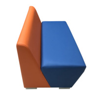 Фотография Секция Бальдор двухместная, оранжево-синяя от производителя ChiedoCover, картинка продукции, реальное фото товара Настоящее фото товара Секция Бальдор двухместная, оранжево-синяя, произведённого компанией ChiedoCover