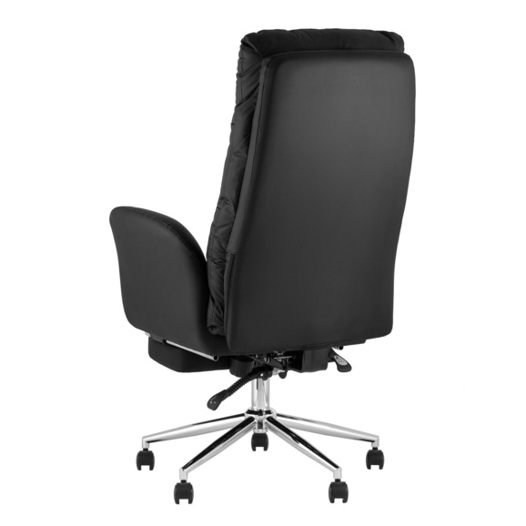 Кресло руководителя Lillu с оттоманкой, черный - фото 4