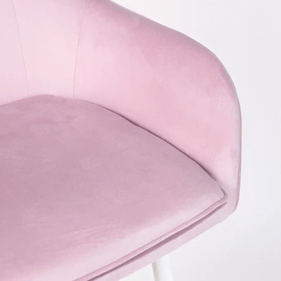 Кресло Сета, барные ножки, сиреневый, белый, велюр - фото 10