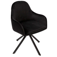 Настоящее фото товара Кресло Сета, пирамида, поворотное основание, черный, велюр, произведённого компанией ChiedoCover