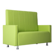 Фотография товара Диван Colt с подлокотниками, кожзам GALAXY Light Green, ножки хром  от компании ChiedoCover.