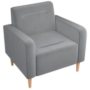 Фотография товара Кресло Папилла, велюр, светло-серый от компании ChiedoCover.