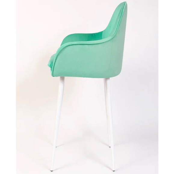 Кресло Сета, барные ножки, мятный, белый, велюр - фото 4