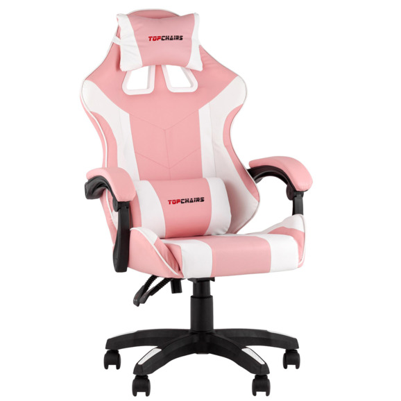 Кресло спортивное TopChairs MG-7035 розово-белый - фото 1