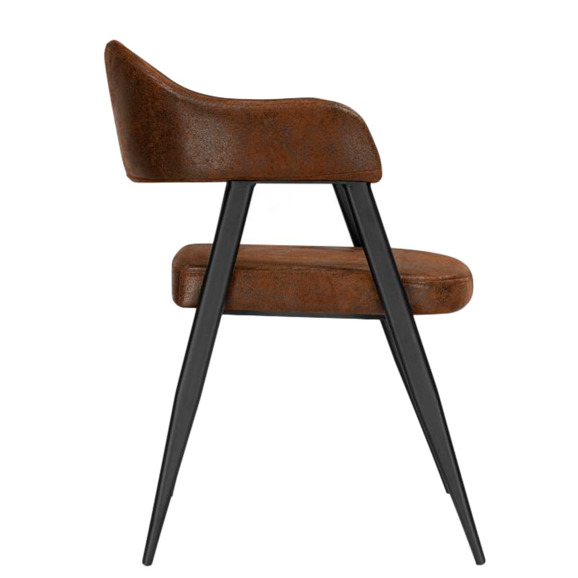 Стул на металлокаркасе Twin brown / black - фото 3