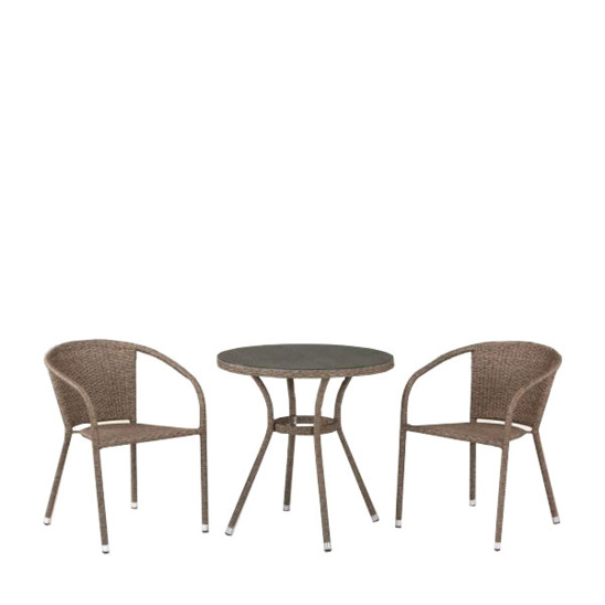 Комплект мебели Альме, коричневый, 2 стула - фото 1
