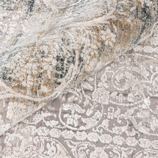 Турецкий ковер из эвкалиптового шелка SIRIUS, серый - фото 2