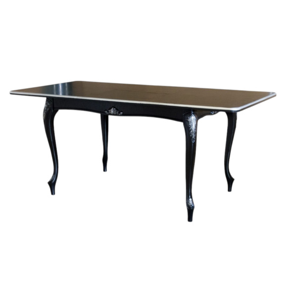 Стол раздвижной Генти, массив бука, черный - фото 4