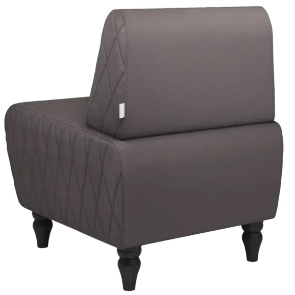 Кресло Лотик экокожа, коричневый - фото 3