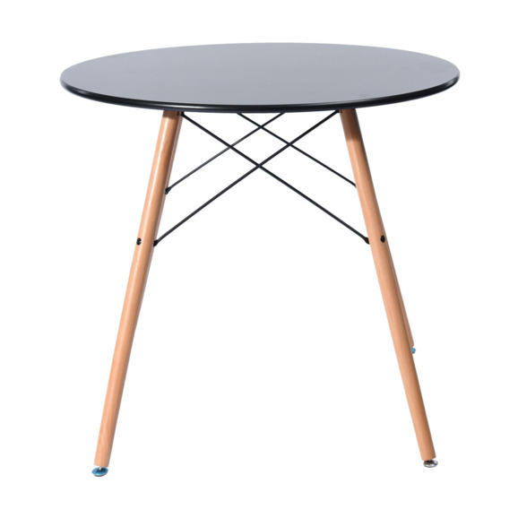 Стол круглый EAMES DSW D80 черный - фото 1