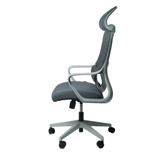 Офисное поворотное кресло Sparx frs-2 rust white, ткань / сетка, светло-серый - фото 2
