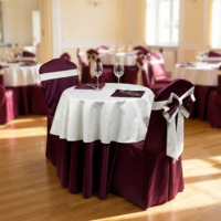 Фотография товара Комплект мебели и текстиля на 2 персоны, бордовый, белый от компании ChiedoCover.