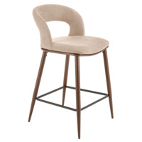 Фотография Стул барный Rend, бежевый, орех от производителя ChiedoCover, картинка продукции, реальное фото товара Настоящее фото товара Стул барный Rend, бежевый, орех, произведённого компанией ChiedoCover
