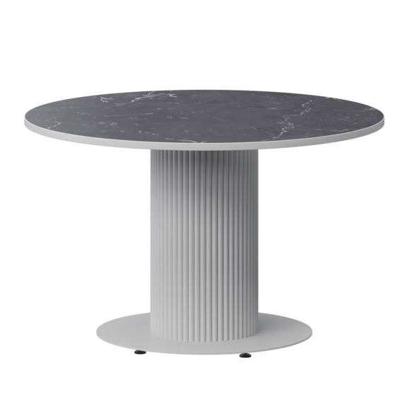 Стол нераздвижной Римс, 1000мм, даркстоун, белый муар - фото 1