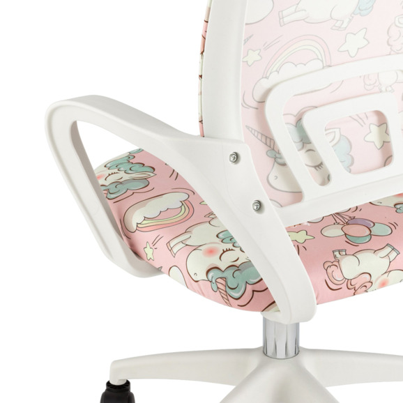 Кресло офисное TopChairs Simple SN Junior, принт Unicorns, белый - фото 8