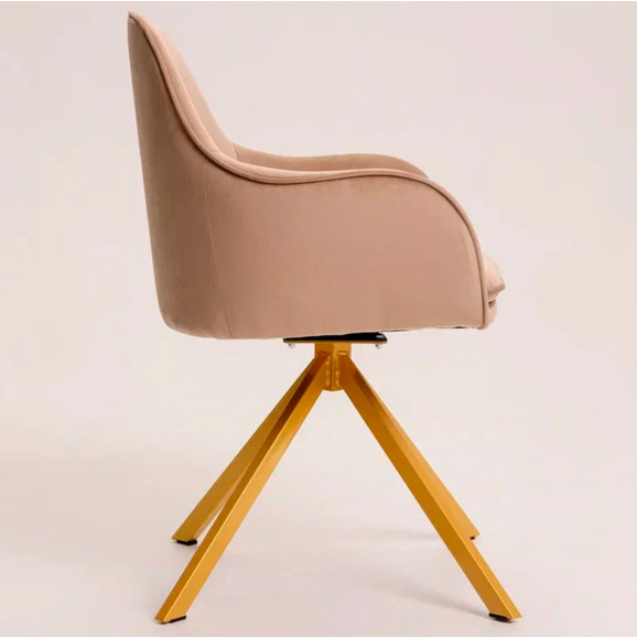 Кресло Сета, пирамида, бежевый, золотой - фото 6