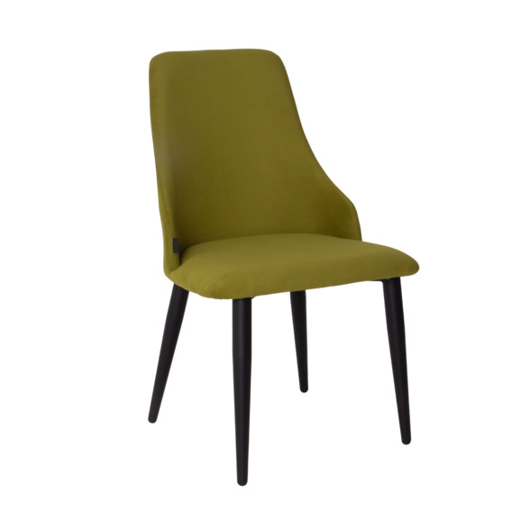 Стул Аэр, велюр Newtone Green, ножки металл 40*20 RAL9005 - фото 1