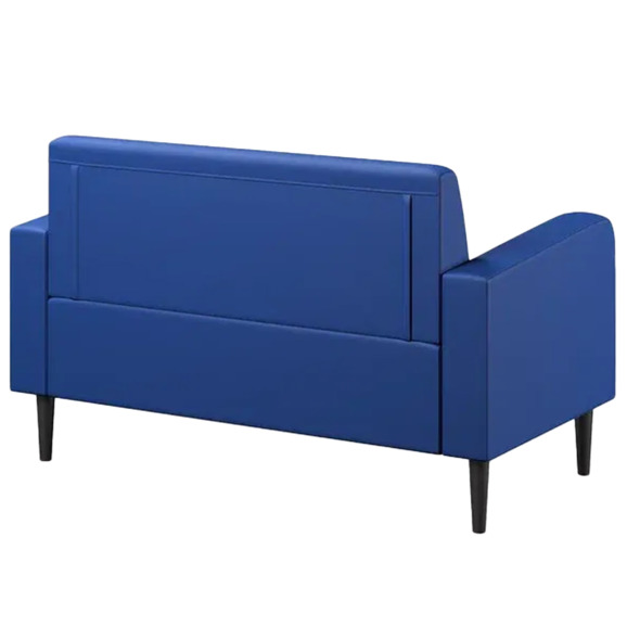 Диван Папилла, экокожа, 132 см, синий - фото 3