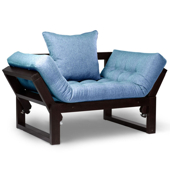 Кресло Рэмо венге, голубое - фото 1