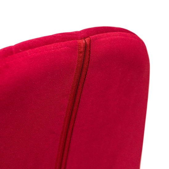 Стул Eames V, мягкий велюр, брусничный красный - фото 4