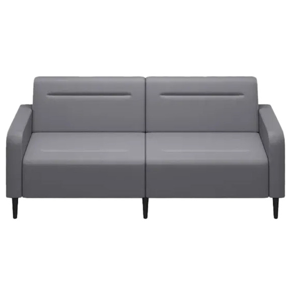 Диван Папилла, экокожа, 182 см, серый - фото 2