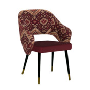 Фотография товара Стул Fly, спинка гобелен Cilim 2332, велюр Velutto 29, ножки металл от компании ChiedoCover.