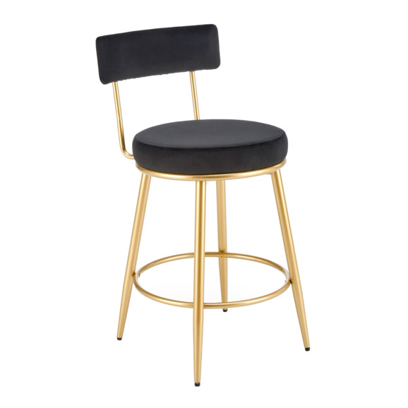 Стул барный Mirage, чёрный, золото Стул барный Mirage, чёрный, золото - фото 1