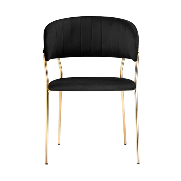 Стул на металлокаркасе Kamelia black / gold Стул на металлокаркасе Kamelia black / gold - фото 2