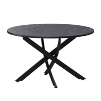 Настоящее фото товара Стол нераздвижной Геометри 2, 1000, даркстоун, черный муар, произведённого компанией ChiedoCover