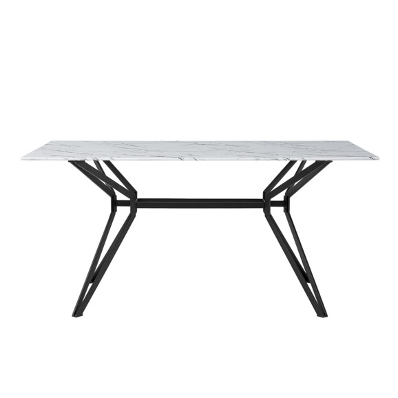 Стол Импульс, белый, черный - фото 2