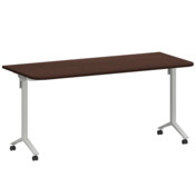 Фотография товара Стол мобильный складной радиусный, венге, белый, 22 мм, 160*70 от компании ChiedoCover.