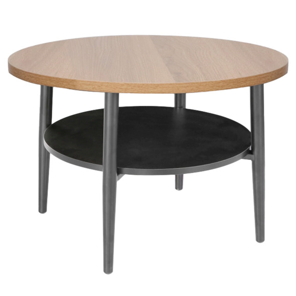 Стол журнальный Frost, дуб, черный - фото 1