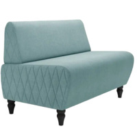 Настоящее фото товара Диван Лотик, велюр, светло-зеленый, произведённого компанией ChiedoCover