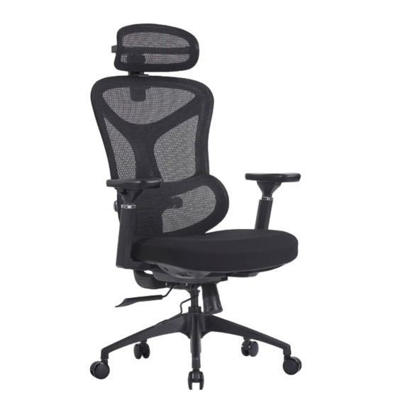 Офисное поворотное кресло Sparx fx-20 limber black / black - фото 1