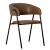 Стул Габана, кожзам Гэлакси Браун, каркас металл черный