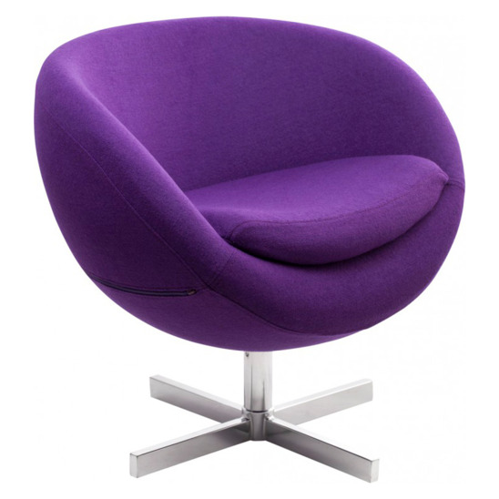 Дизайнерское кресло фиолетовое - фото 1