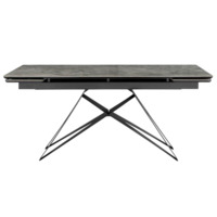 Фотография товара Керамический стол Блэкберн 160(220)х89 серый мрамор baolai / черный от компании ChiedoCover.