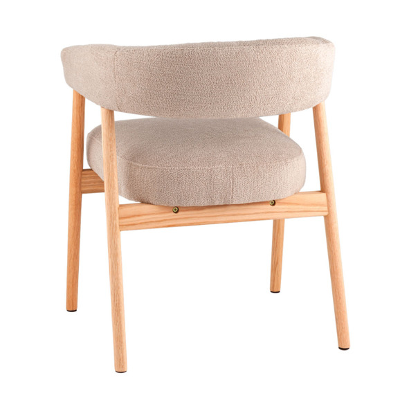 Стул обеденный Zubo с деревянными ножками, бежевый Стул обеденный Zubo с деревянными ножками, бежевый - фото 5