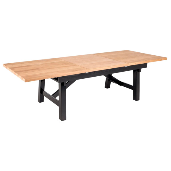 Стол обеденный Aureole, раскладной, дуб натуральный, черный - фото 2