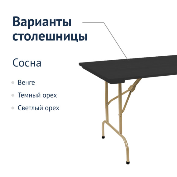 Стол Лидер 1, 1500*800 уличный из реек, черный, шампань - фото 2