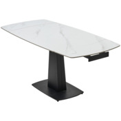 Фотография товара Стол BALDE 140 MATT WHITE MARBLE SOLID CERAMIC / BLACK от компании ChiedoCover.