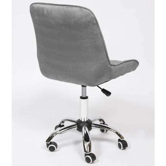 Стул Мускус, хром, серый, велюр - фото 4