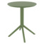 Настоящее фото товара Стол пластиковый складной Sky Folding Table Ø60, оливковый, произведённого компанией ChiedoCover