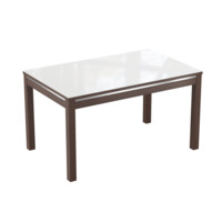 Настоящее фото товара Стол Гласс-8, экстрабелый, венге, произведённого компанией ChiedoCover