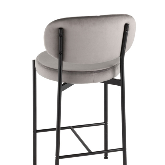 Стул полубарный Бриф ВД, велюр, серый - фото 5