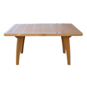 Фотография товара Стол пластиковый Sun, прямоугольный, коричневый от компании ChiedoCover.