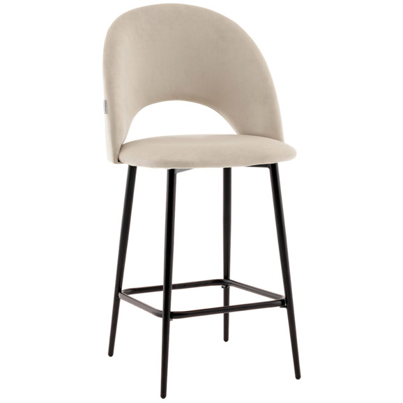 Стул полубарный Меган SN, велюр, бежевый - фото 1