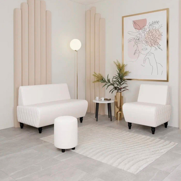 Диван Лотик, экокожа, белый - фото 6