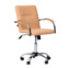 Настоящее фото товара Кресло Самба офисное, экокожа Galaxy Cream, каркас хром, подлокотники мягкие, произведённого компанией ChiedoCover