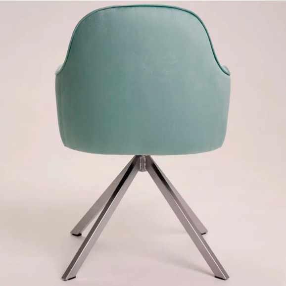 Кресло Сета, пирамида, мятный, серебро - фото 7